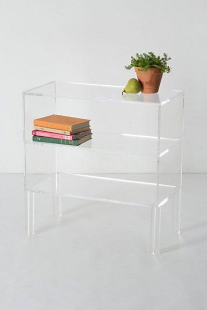 sheer illusion bookshelf for a modern space