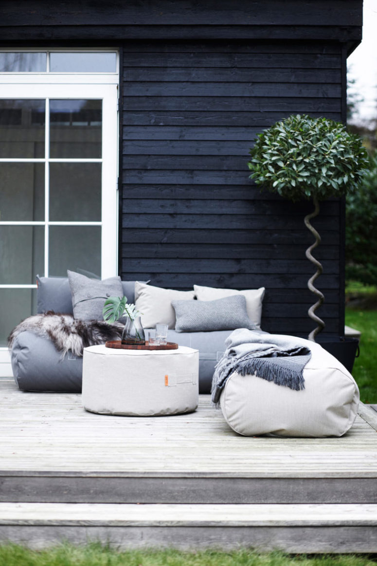 Practical And Comfy Bean Bag Outdoor Furniture Collection