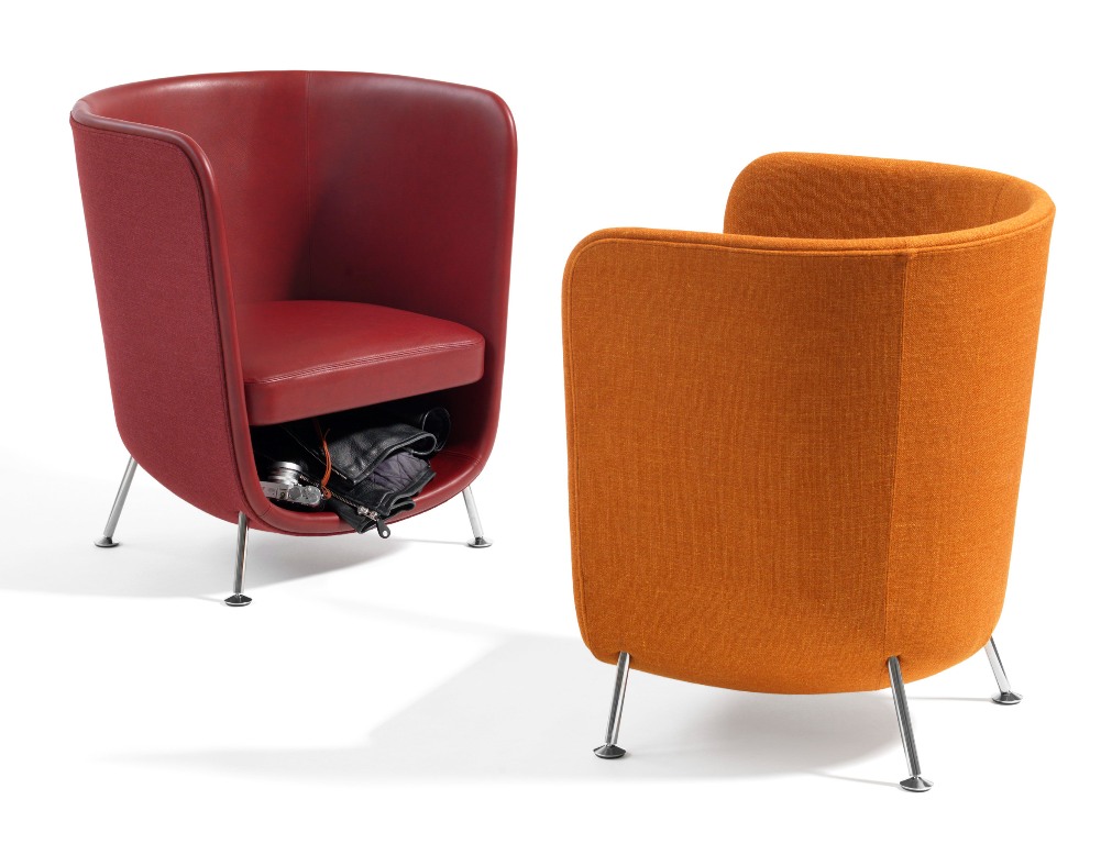 Intended mostly for public spaces, Pocket can be also used at home for a cool look and comfort