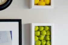 04 colorful kitchen wall art with fake fruits looks awesome