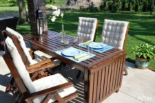 06 Applaro dining set with chairs with armrests is a simple and cute choice for an outdoor space