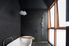 black bathroom design