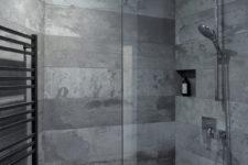 industrial walk-in shower design