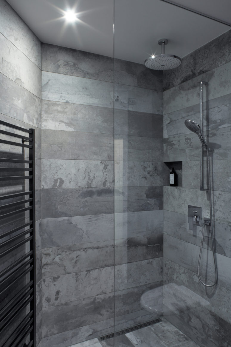 There’s also a lovely texture that defines the shower walls and lots of other design elements