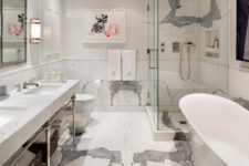 11 White marble is a great material to make this space refined and textural