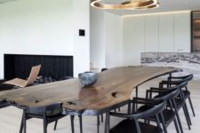 13 a live edge dining table with black legs