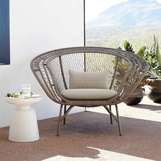 modern wicker peacock chair looks chic and is comfy