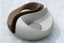 26 Yin Yang chair of practical materials is ideal for a modern outdoor space