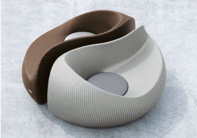 Yin Yang chair of practical materials is ideal for a modern outdoor space
