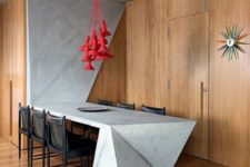 modern concrete dining table
