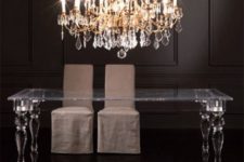 29 Lucite dining table looks modern and cool, and it’s a trendy material