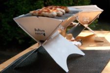 portable and easy to assemble industrial grill by Philipp Sack