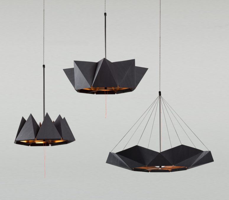 InMOOV pendant lamps were inspired by natural things like flowers opening or jellyfish moving