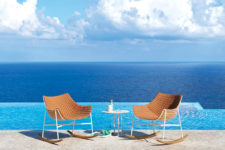 01 Summerset Rocking Armchairs are ideal for outdoors and can easily fit any modern space thanks to their design