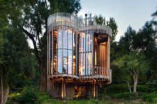 01 This unique house was made for a client who wanted a treehouse right in the forest and it’s composed of several towers