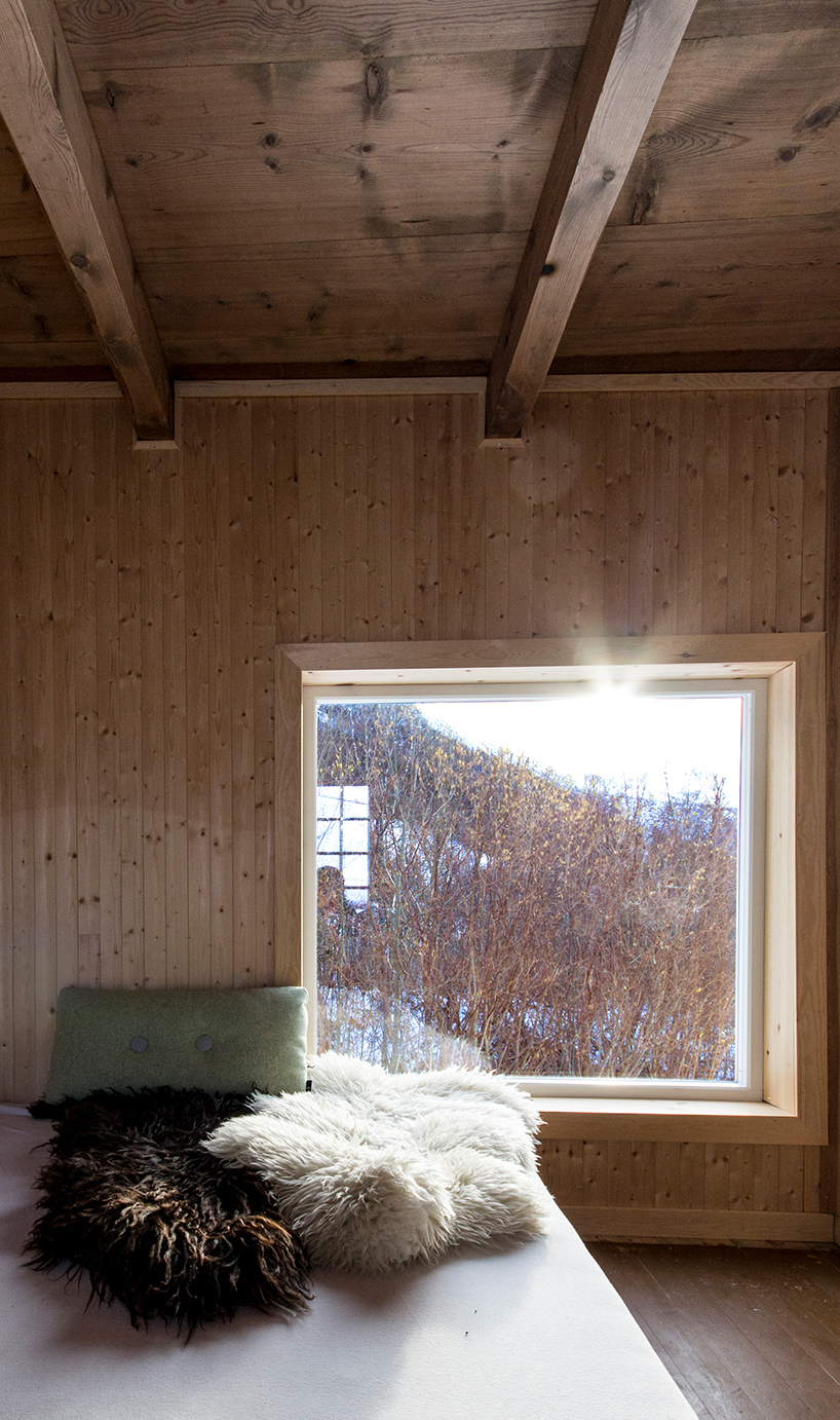 The interiors were generously covered with natural light colored wood