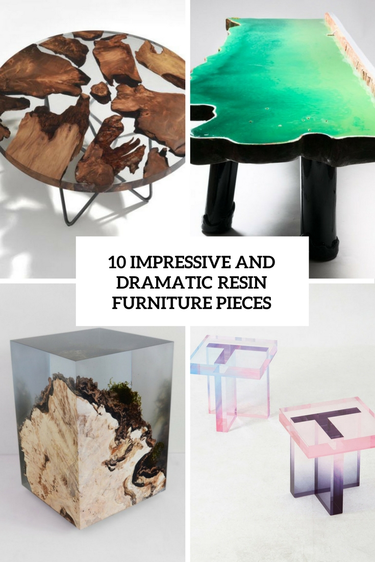 impressive and dramatic resin furniture pieces