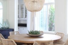 10 wicker chairs will make the dining space cozier and more inviting