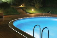15 solar rope lights are perfect for lining up your pool and accentuating it