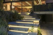 17 concrete steps with lights underneath for a gorgeous modern look