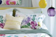 19 delicate watercolor floral bedding with different blooms
