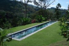 27 modern lap pool surrounded by perfectly manicured lawn and with great views