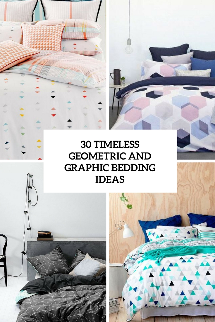 timeless geometric and graphic bedding ideas