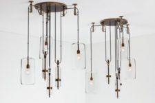 Counterweight chandelier by Alison Berger