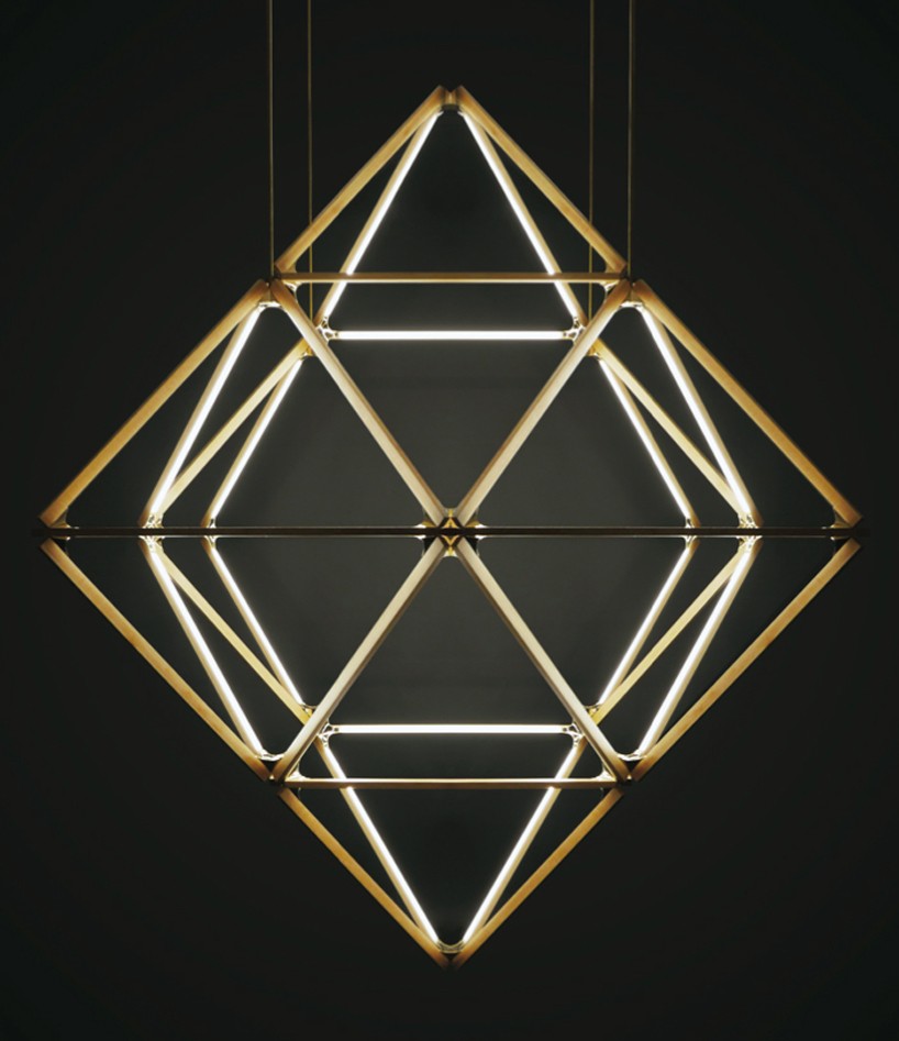 X diamond 3/60’ chandelier by Stickbulb (via www.designboom.com)