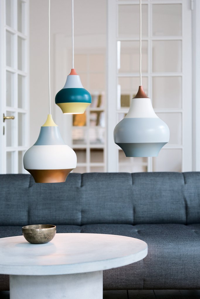 Cirque lamps are inspired by hot air balloons and carousels of Tivoli amusement park in Copenhagen