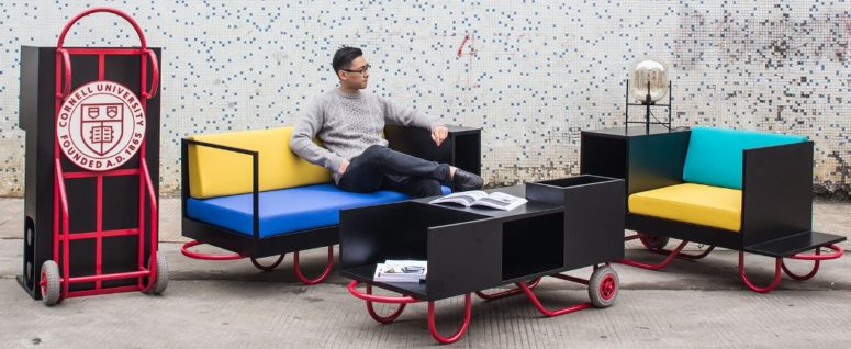Multi-Use Hybrid Furniture Collection With Wheels