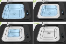 02 The sink is composed of three metal layers, and you can choose the size according to the items that you need to wash
