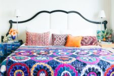 02 bold print bedspread and geo printed pillows to pair with