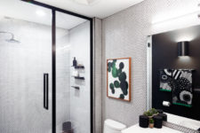 geometric bathroom tiles