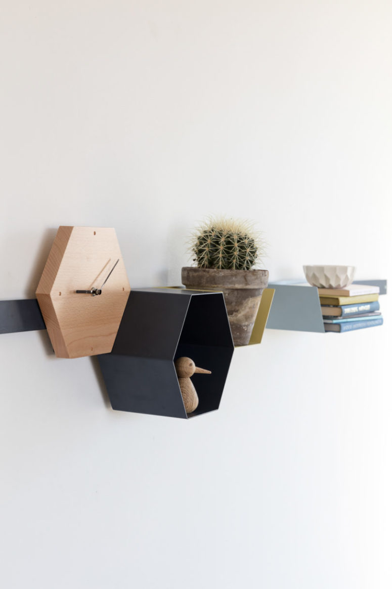 The shelves are simply colorful and plain, they can fit almost any modern ambience
