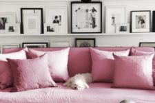 06 Look at this gorgeous pink sofa, isn’t it an embodiment of glam and girlish decor
