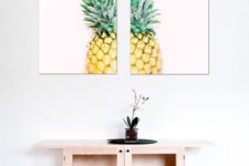 06 a cheerful pineapple double wall art will easily add fun to your space