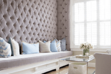 07 a diamond upholstery wall makes the space elegant and cozy