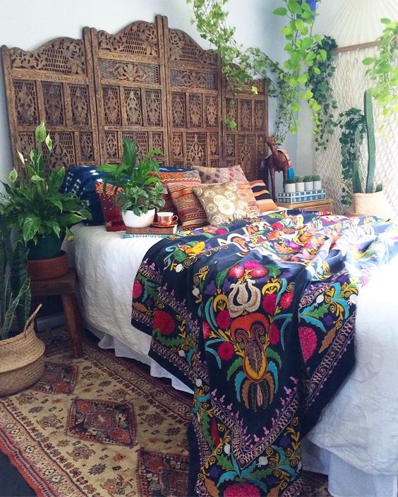 super colorful boho and gypsy printed bedding
