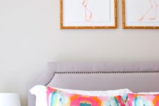 14 cute pink flamingo art piece will be great for a girl’s space
