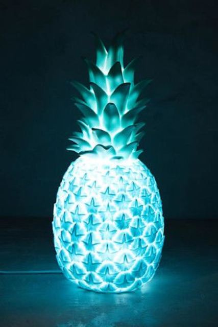 blue pineapple light for your bedroom or home bar