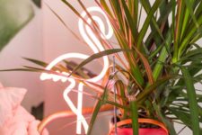 25 neon pink light will make your space playful and chic