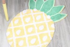 26 cheerful pineapple bathroom mat for a quirky touch in your bathroom