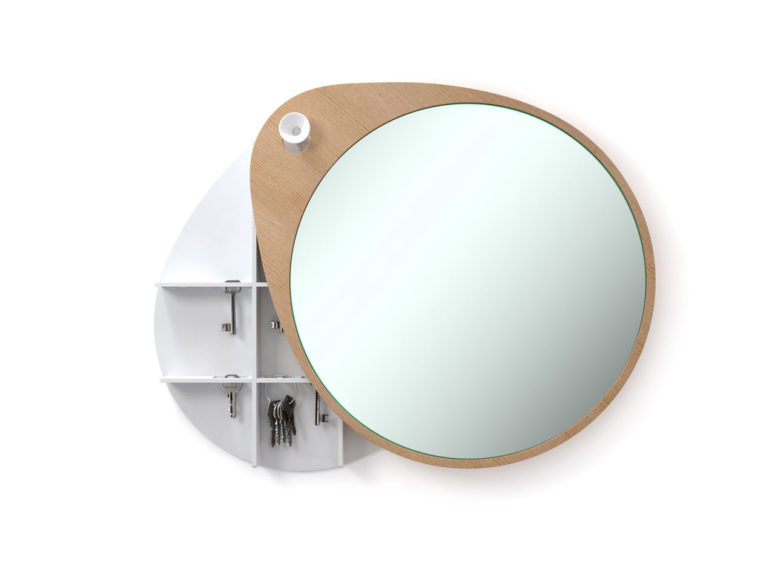 Egg mirror with a storage cabinet (via design-milk.com)
