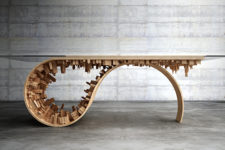 Wave City table by Stelios Mousarris
