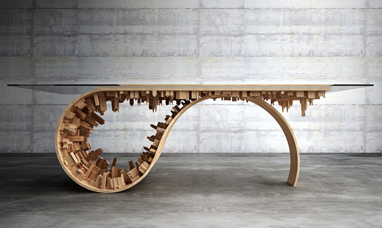 Wave City table by Stelios Mousarris (via www.designboom.com)