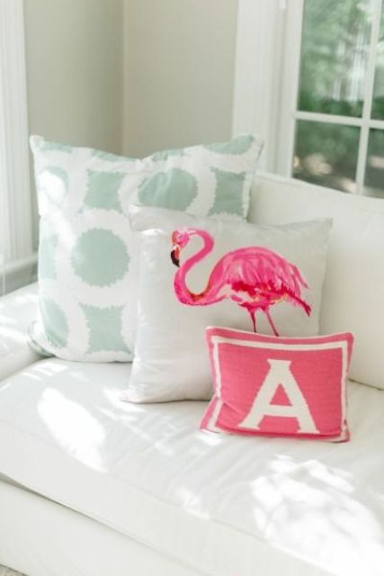 make a flamingo pillow yourself if you feel crafty