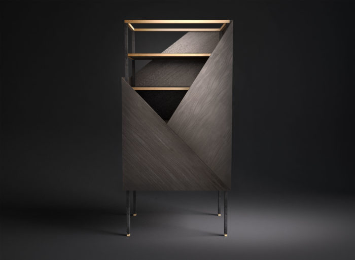 Tuxedo is a luxurious storage piece that is amazing not only because of its unique design but also due to its functionality   it's a cabinet and desk in one