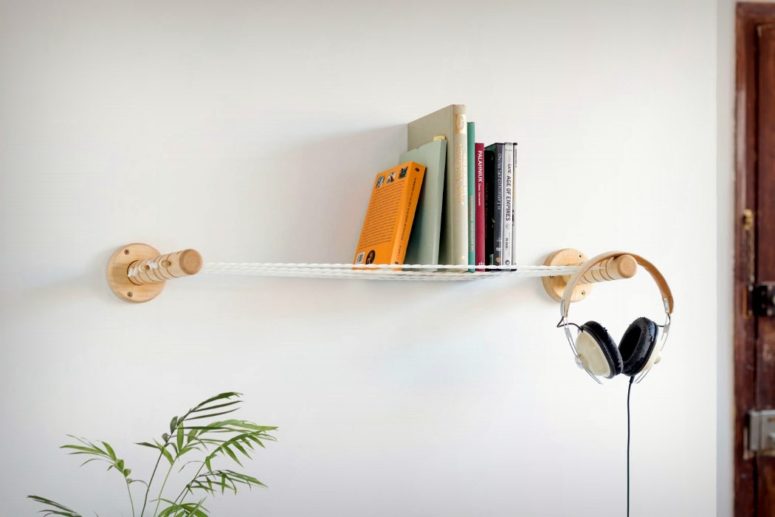 Such a construction allows not only to hold objects but also to hang them if you need