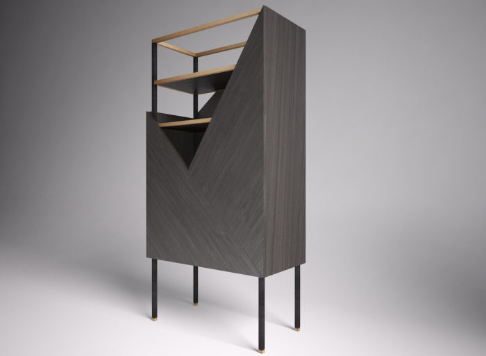 The creative design of the cabinet allows to hide what you don't want to use and show off the most precious items